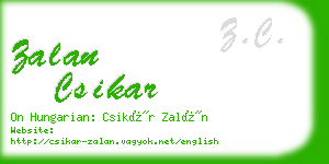 zalan csikar business card